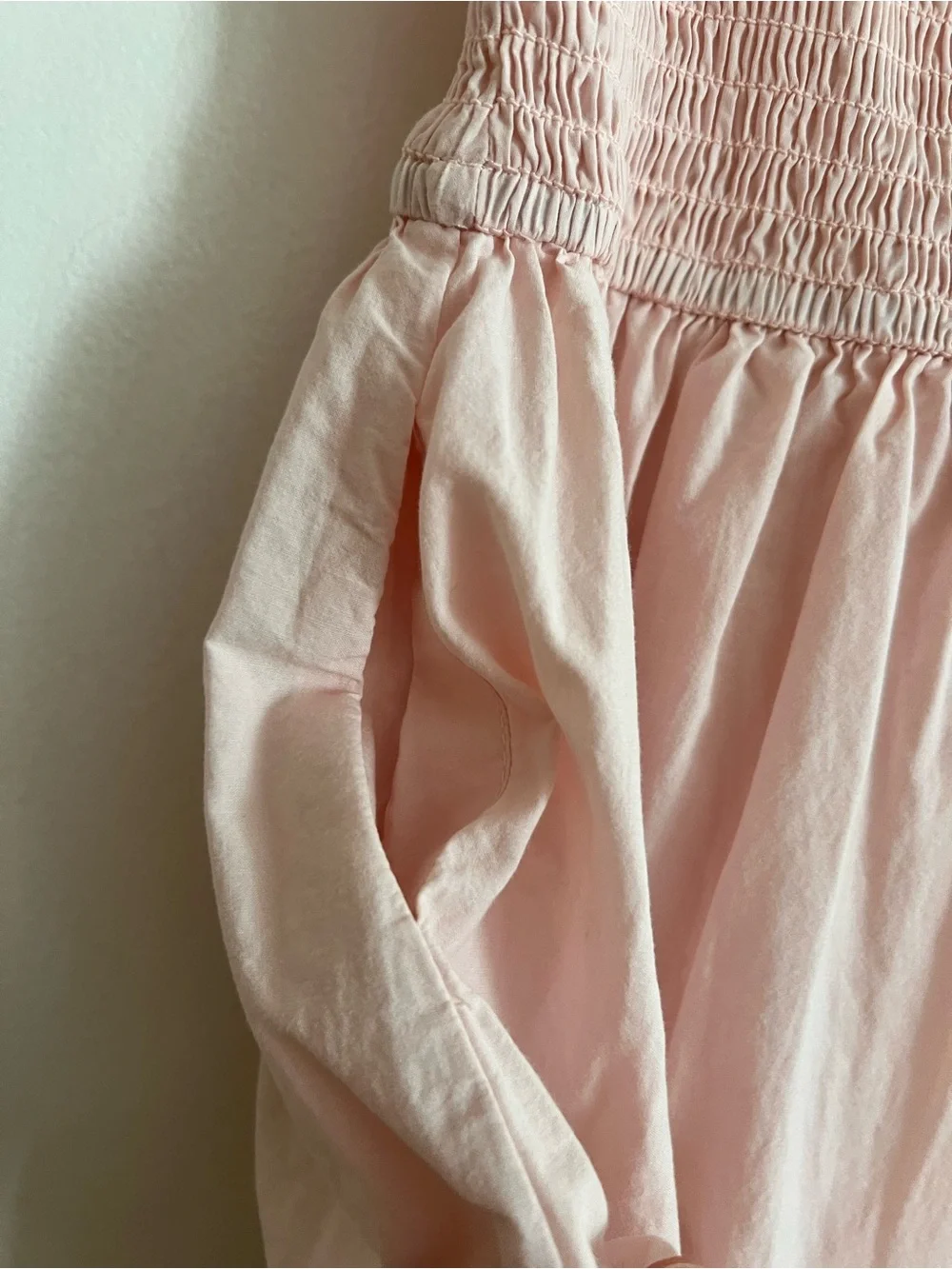 Smocked Blush Pink Floral Embroidered Girls' Party Dress